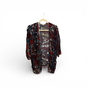 Chelsea & Violet Multicolor Velvet Kimono Top